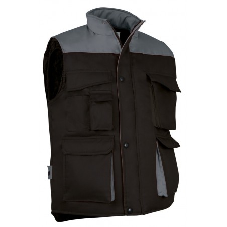 Gilet sans manches bicolore  Thunder gris noir cotepro.fr