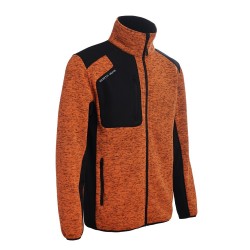 Veste travail maille molletonnee Arsenal Bleu ou orange North Ways orange vue 1