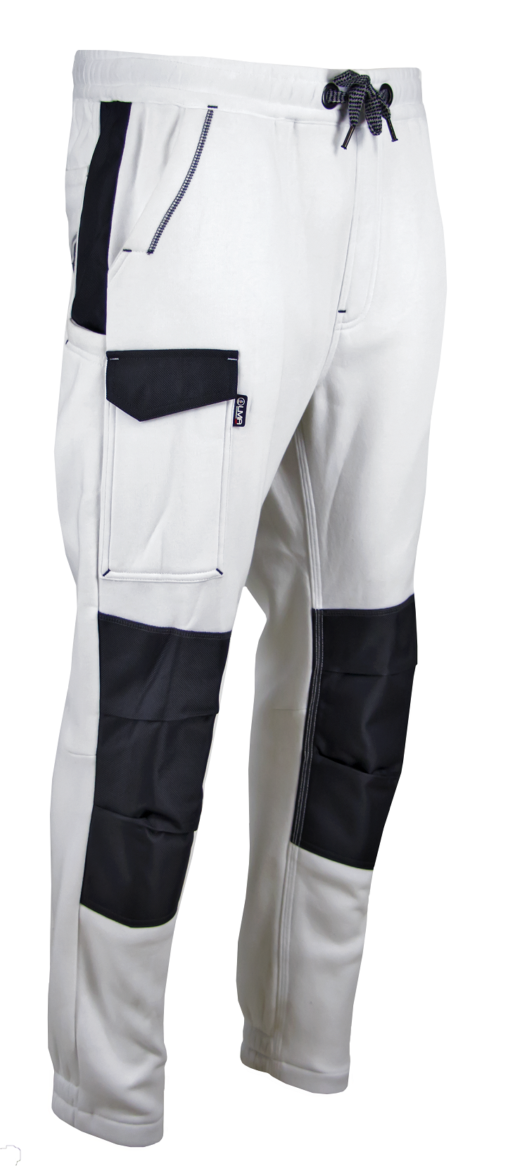 Pantalon de cuisine blanc coupe jogging blanc confortable - BP