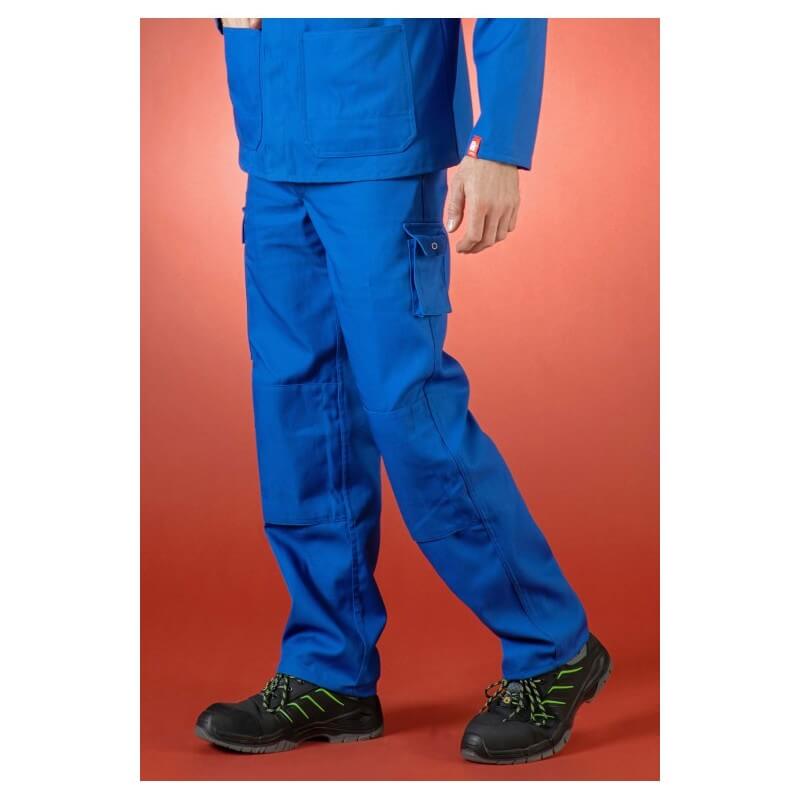 Pantalon de travail poches genoux ideal plus uni DMD cotepro bleu