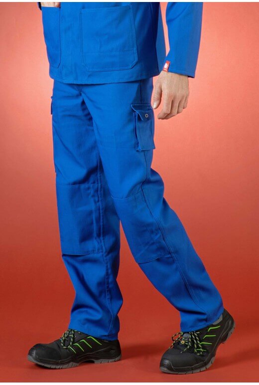 Pantalon de travail poches genoux ideal plus uni DMD cotepro bleu