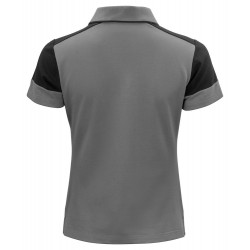 Polo bicolore femme manches courtes Prime Printer noir gris vue 1 cotepro.fr