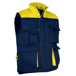 Gilet sans manches bicolore  Thunder jaune marine cotepro.fr