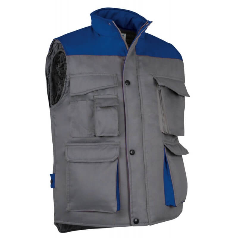 Gilet sans manches bicolore  Thunder marine gris cotepro.fr