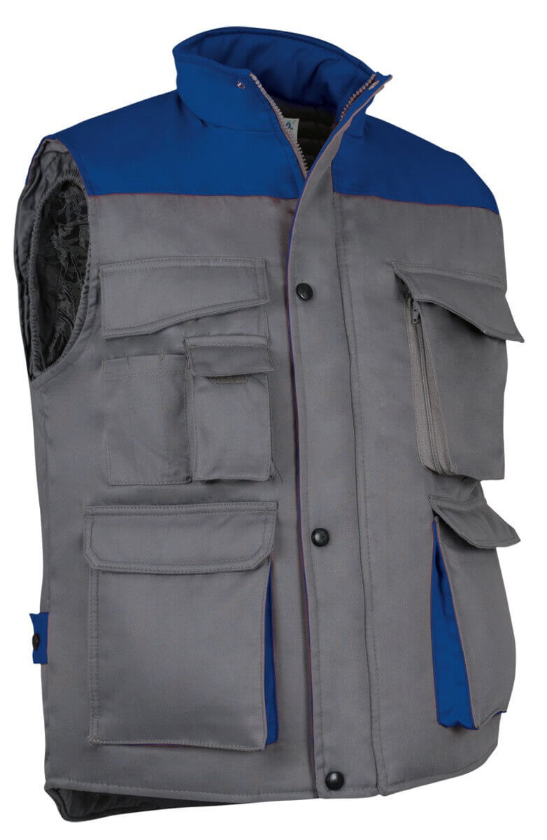 Gilet sans manches bicolore  Thunder marine gris cotepro.fr