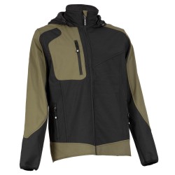 Veste softshell imperméable Pecco Nine Worths kaki vue 2