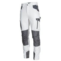 Pantalon travail blanc Leonard Nine Worths cotepro vue 2