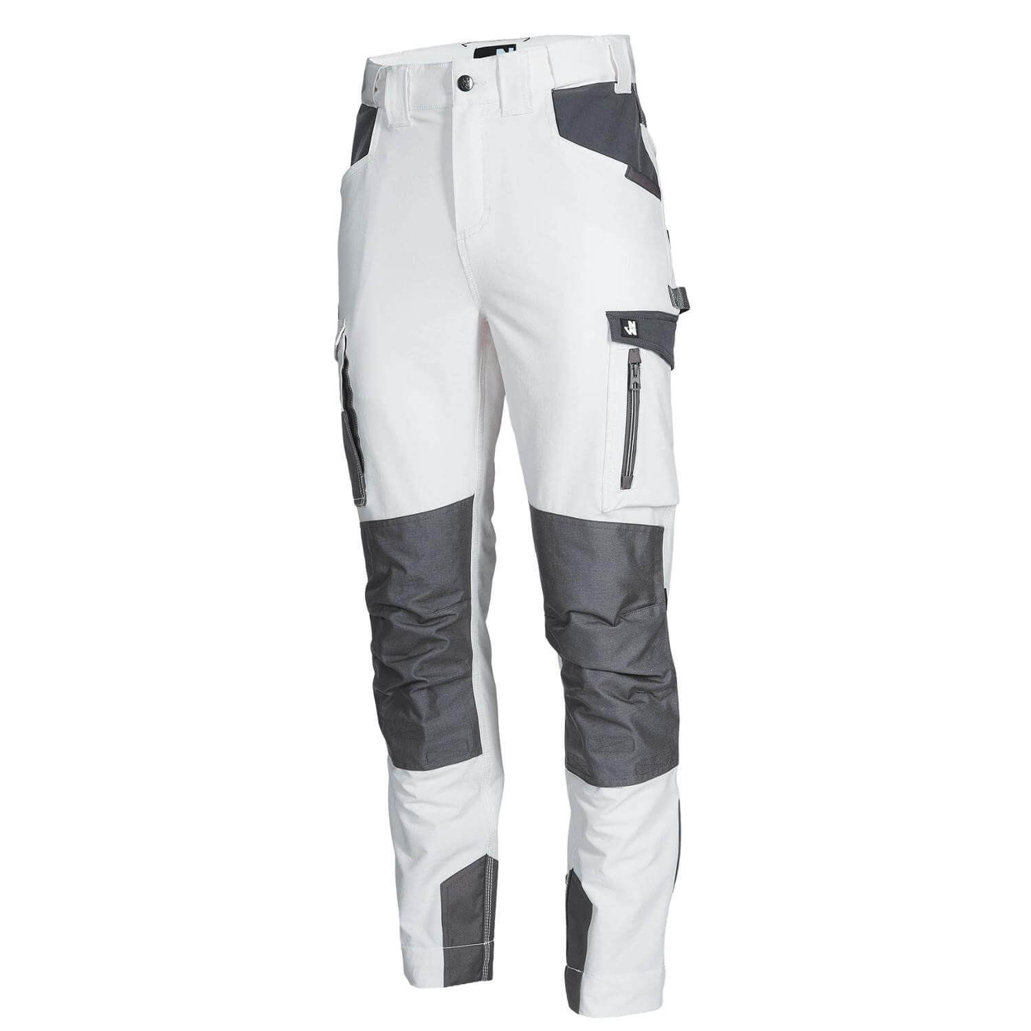 Pantalon travail blanc Leonard Nine Worths cotepro vue 1