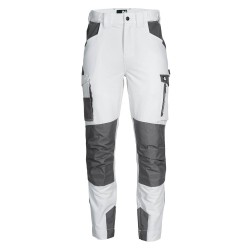 Pantalon travail blanc Leonard Nine Worths cotepro vue 3