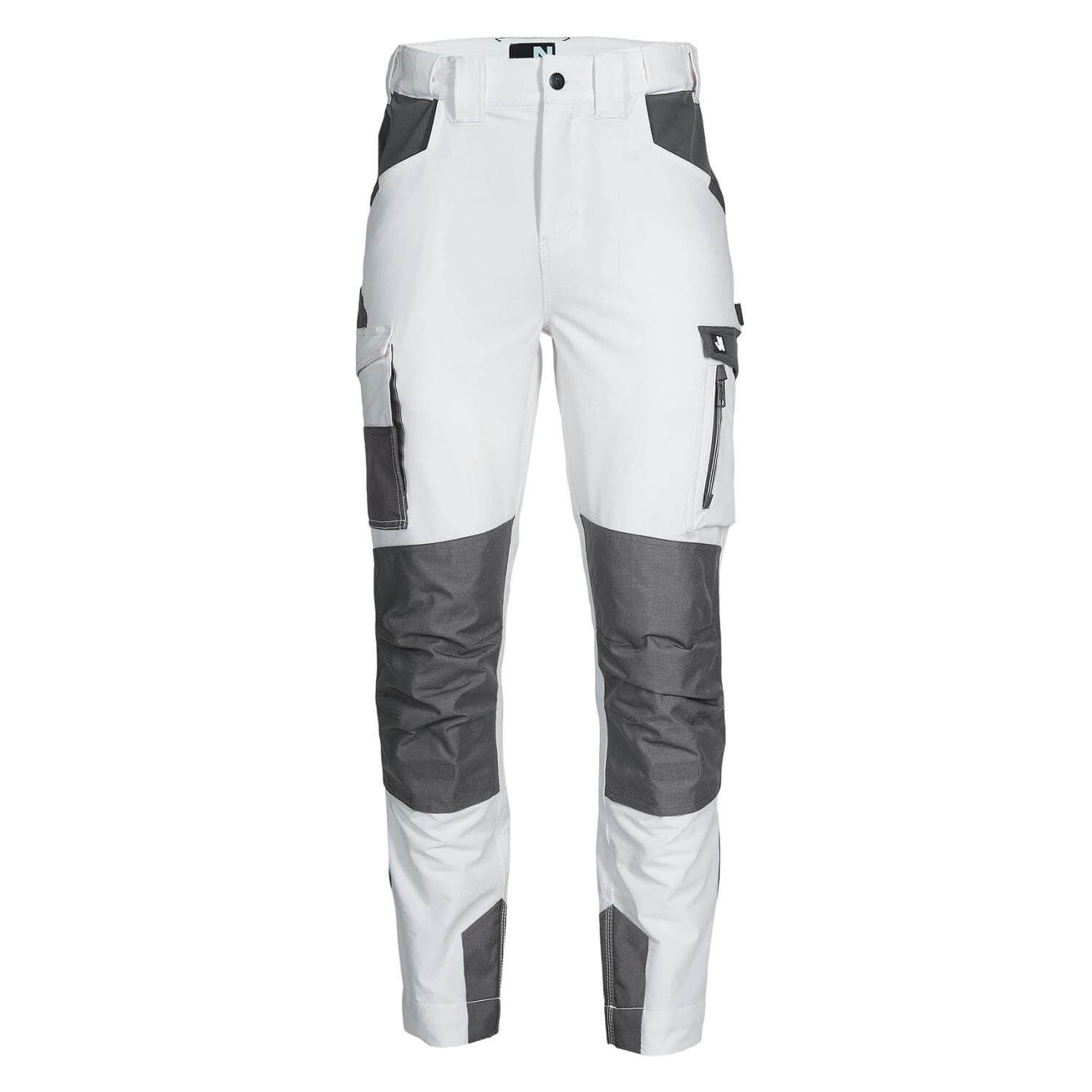 Pantalon travail blanc Leonard Nine Worths cotepro vue 1