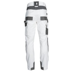 Pantalon travail blanc Leonard Nine Worths cotepro vue 4