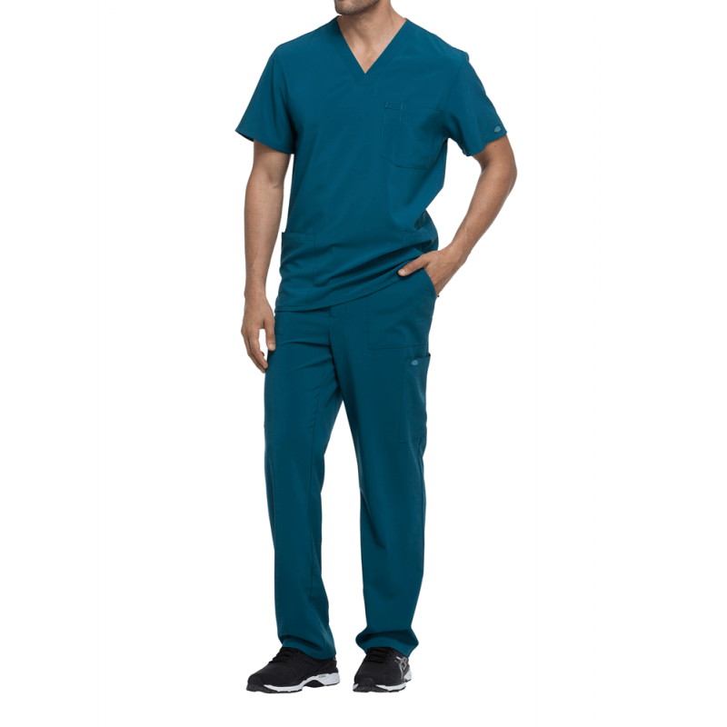 Tunique médicale homme col V Dickies médical caribean cotepro