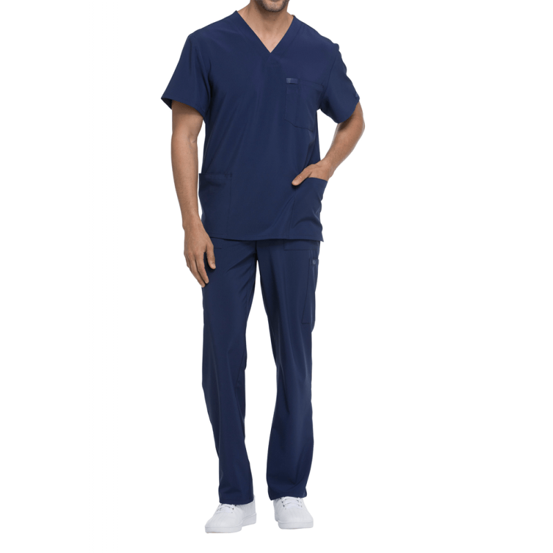 Tunique médicale homme col V Dickies médical caribean cotepro navy