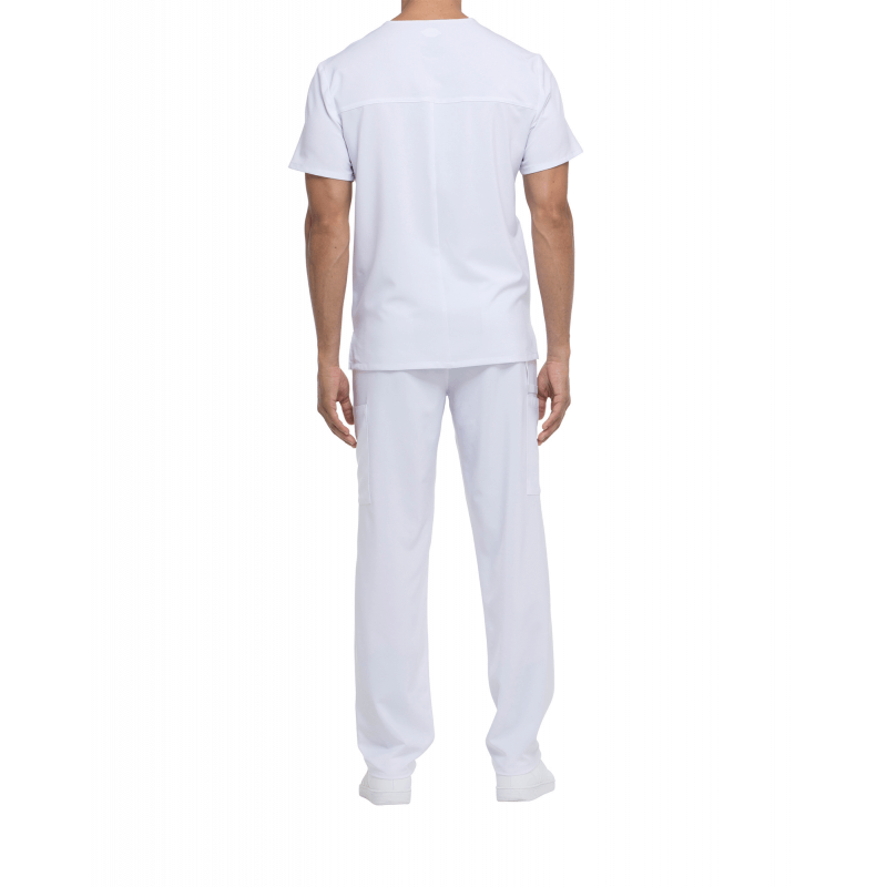 Tunique médicale homme col V Dickies médical caribean cotepro blanc