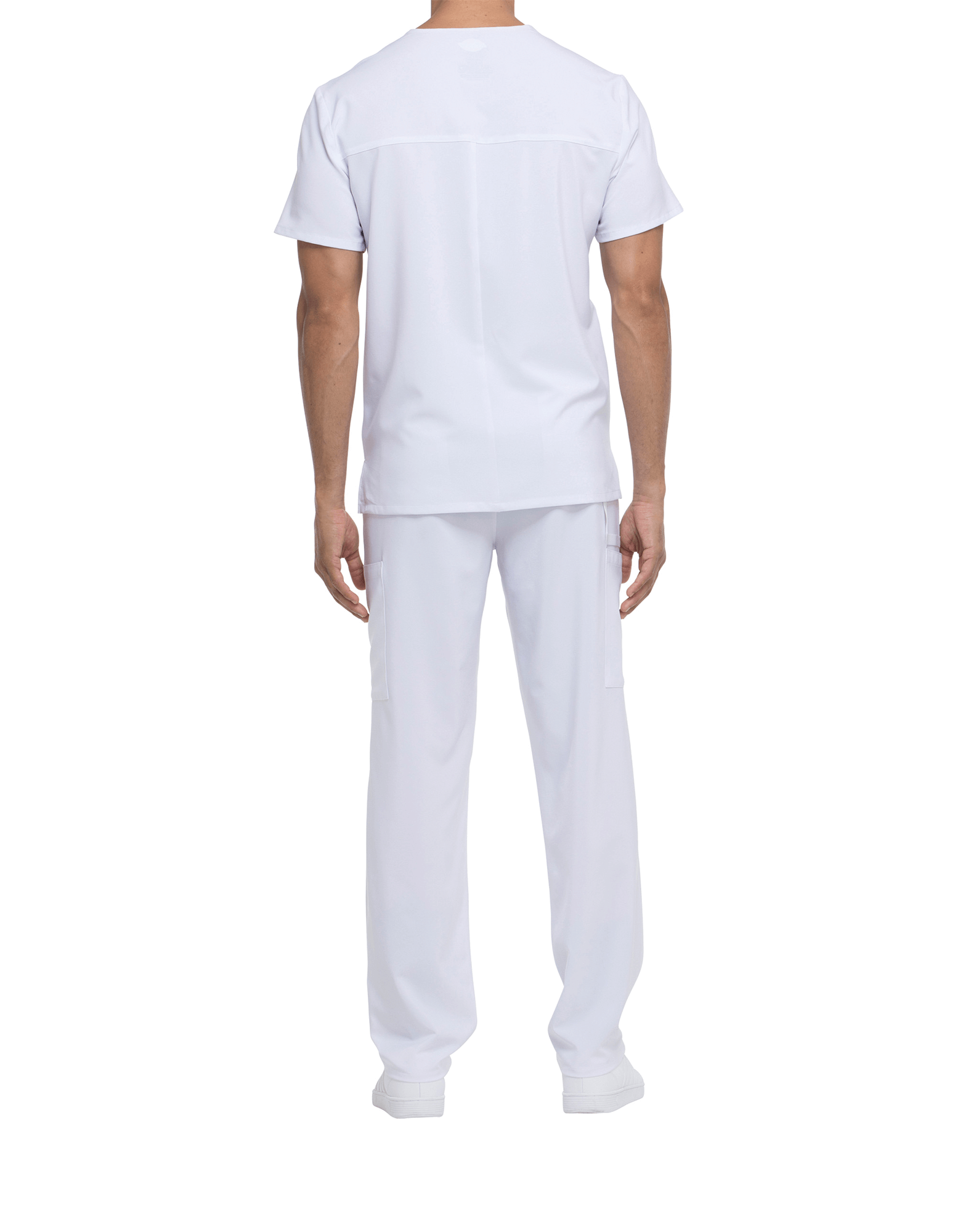 Tunique médicale homme col V Dickies médical caribean cotepro blanc