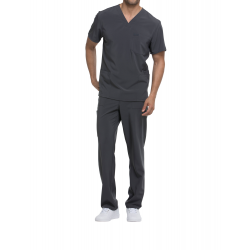 Tunique médicale homme col V Dickies médical caribean cotepro gris