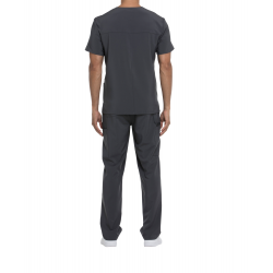 Tunique médicale homme col V Dickies médical caribean cotepro gris vue 2