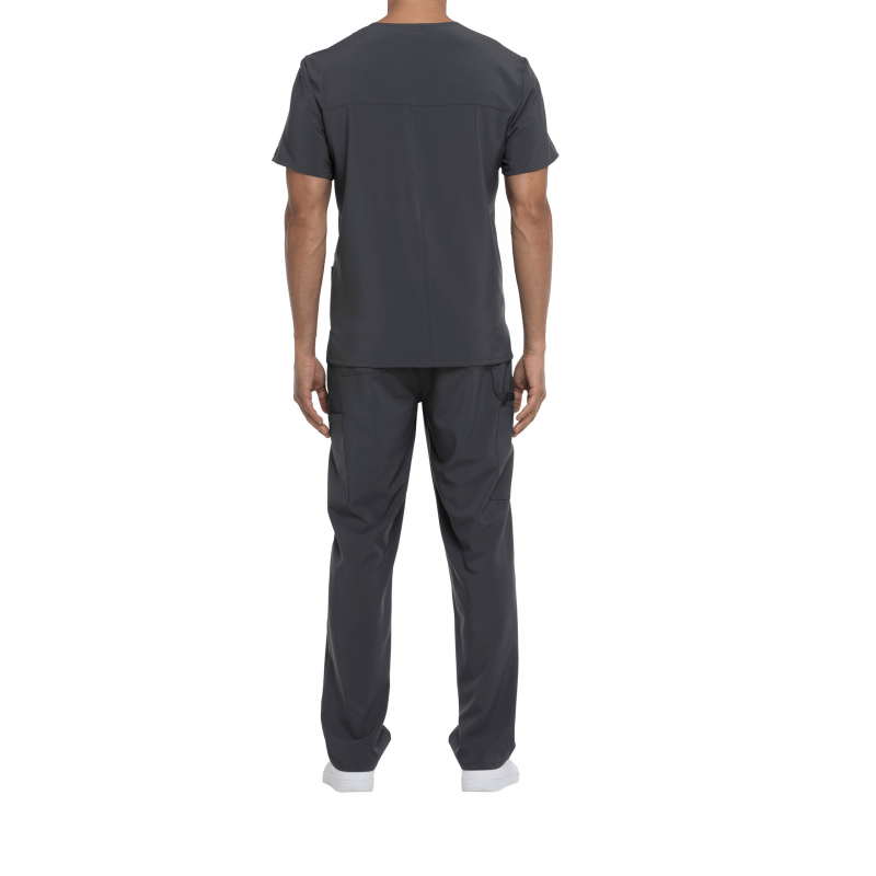 Tunique médicale homme col V Dickies médical caribean cotepro gris