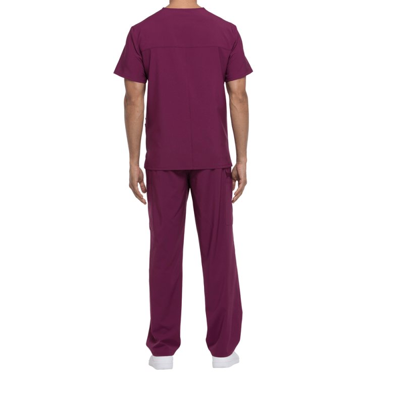 Tunique médicale homme col V Dickies médical caribean cotepro wine