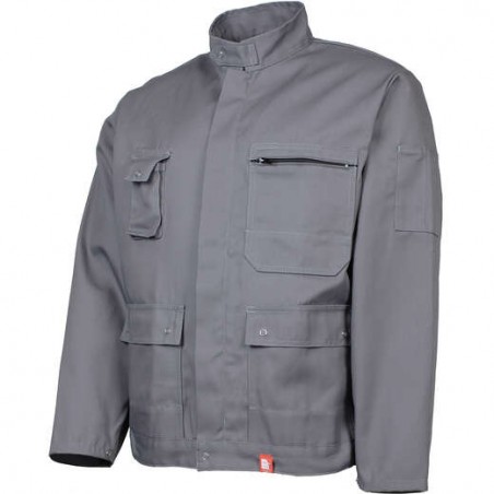 veste travail multipoches ideal plus uni gris DMD