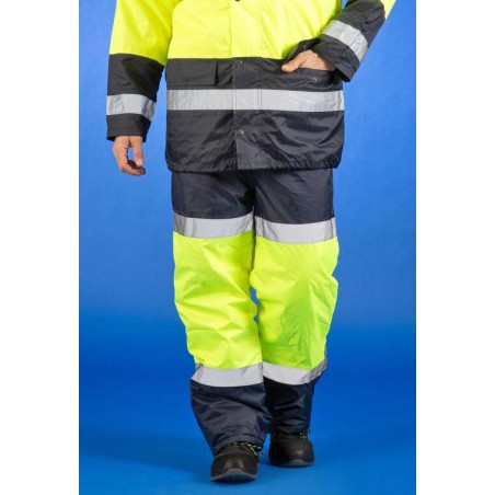 Pantalon haute visibilite pluie froid Sononyl jaune DMD cotepro