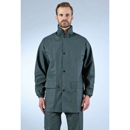 Veste pluie impermeable capuche Sonomix DMD cotepro vert face