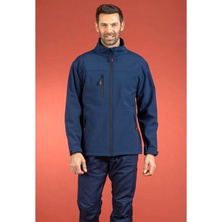 Veste homme softshell 3 couches workfit DMD cotepro face